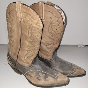 Laredo Tan and Black Western Boots